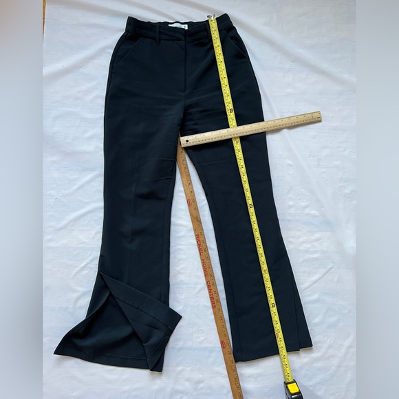 Abercrombie & Fitch black tailored Split Hem flare Pants sz 27 / 4 - Picture 9 of 9